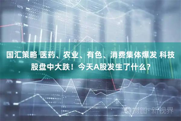 国汇策略 医药、农业、有色、消费集体爆发 科技股盘中大跌！今天A股发生了什么？